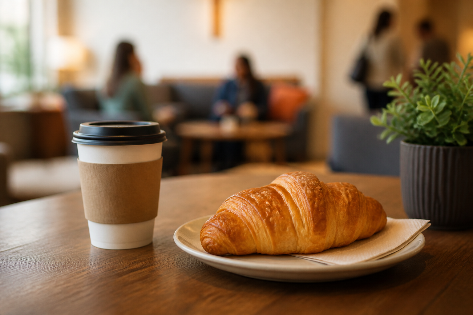 Coffee and pastry ready for Family Life's centennial connect time.