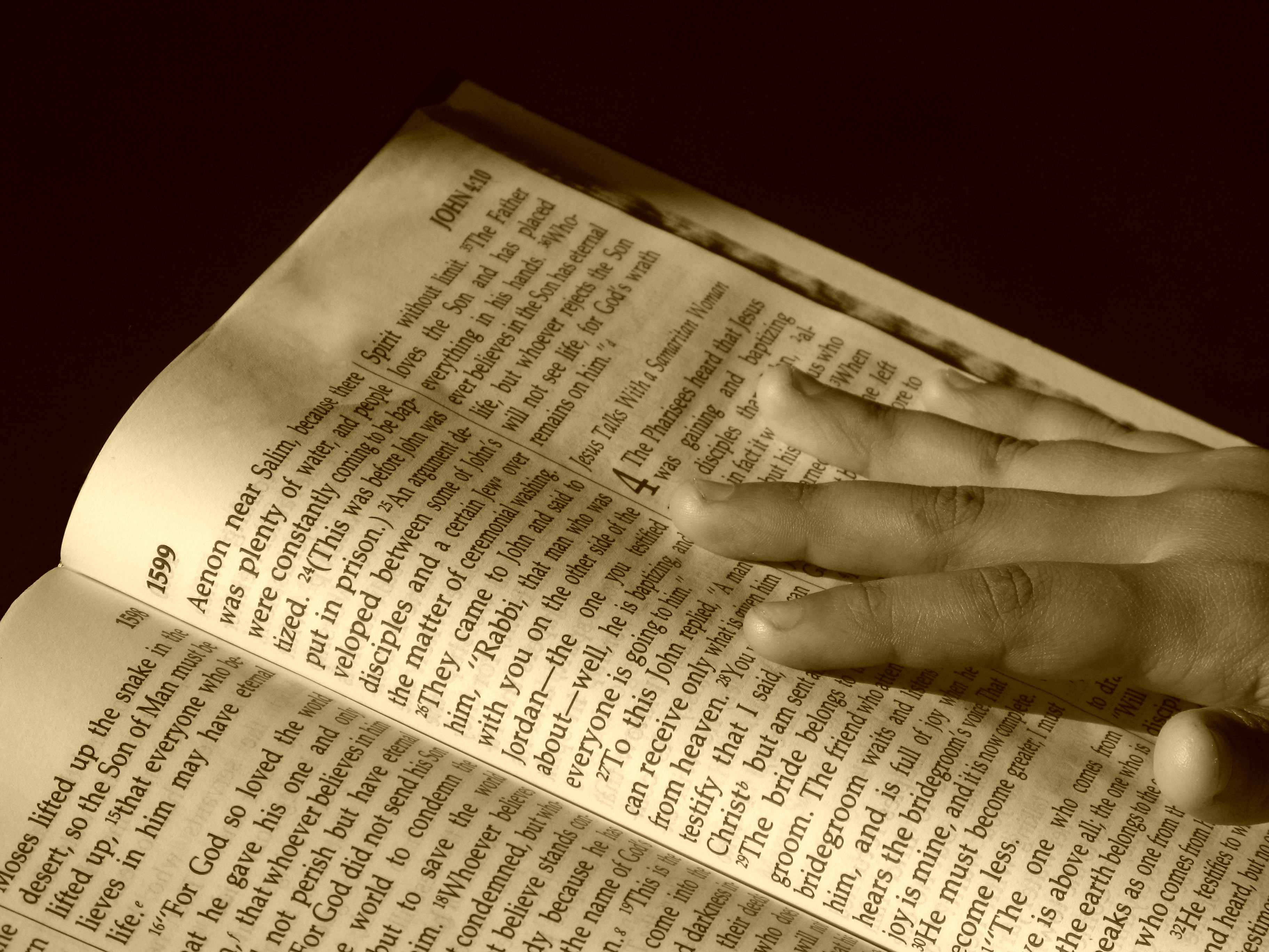 Open Bible ready for reading