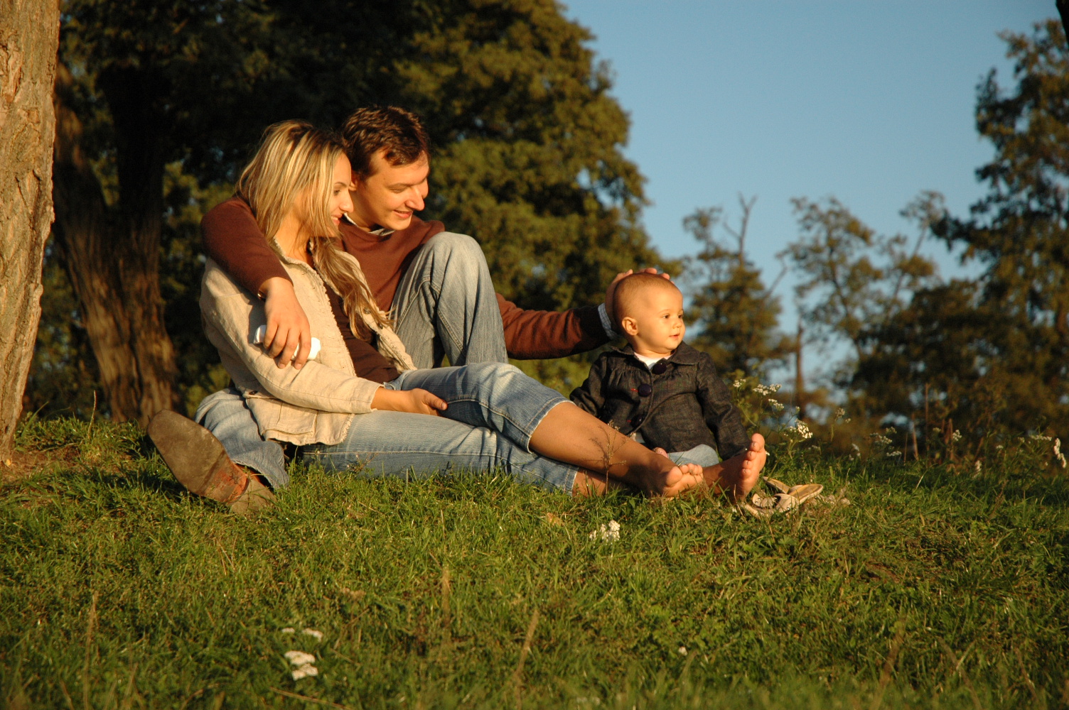 Family spending time outdoors together